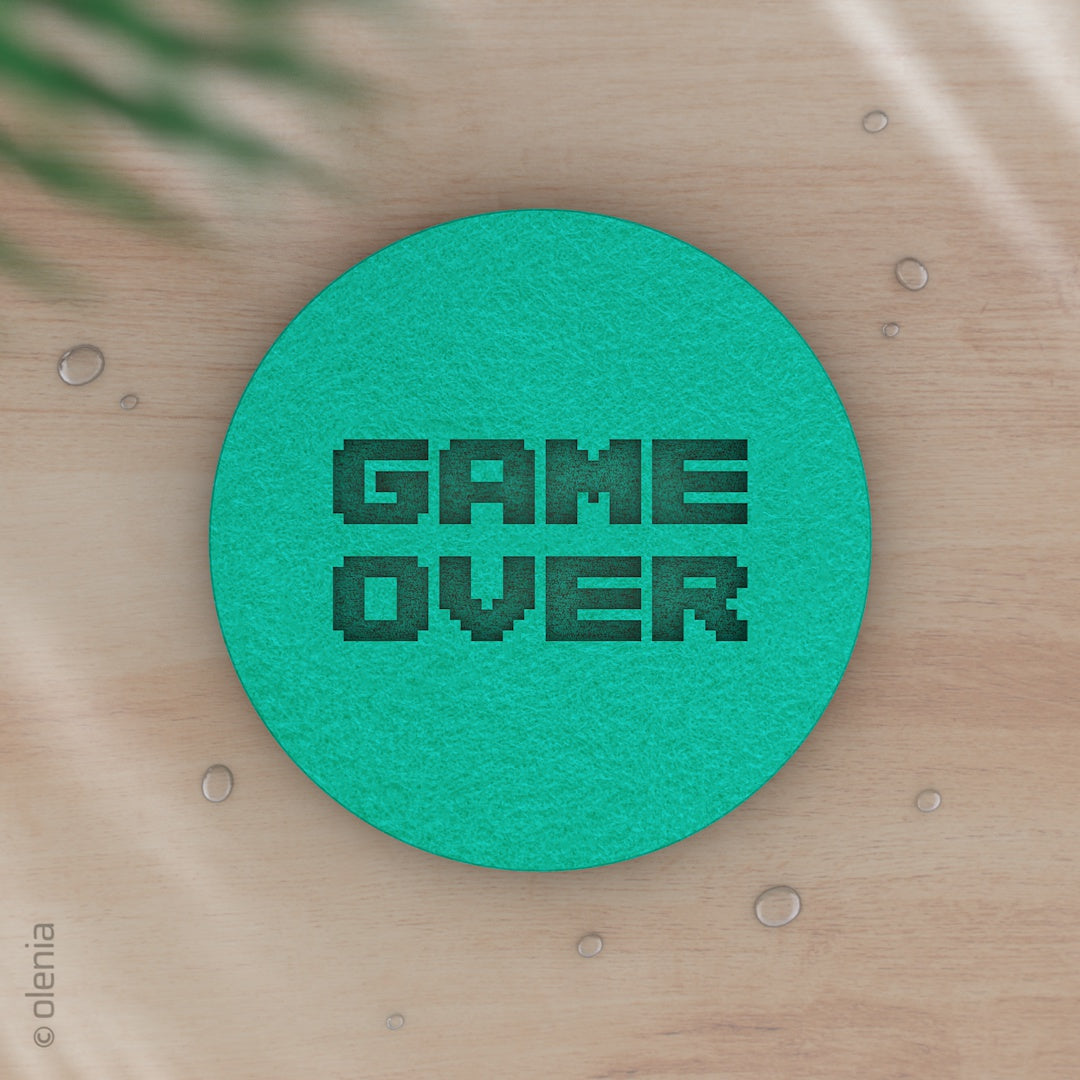 GAME OVER - Filzuntersetzer | olenia.de